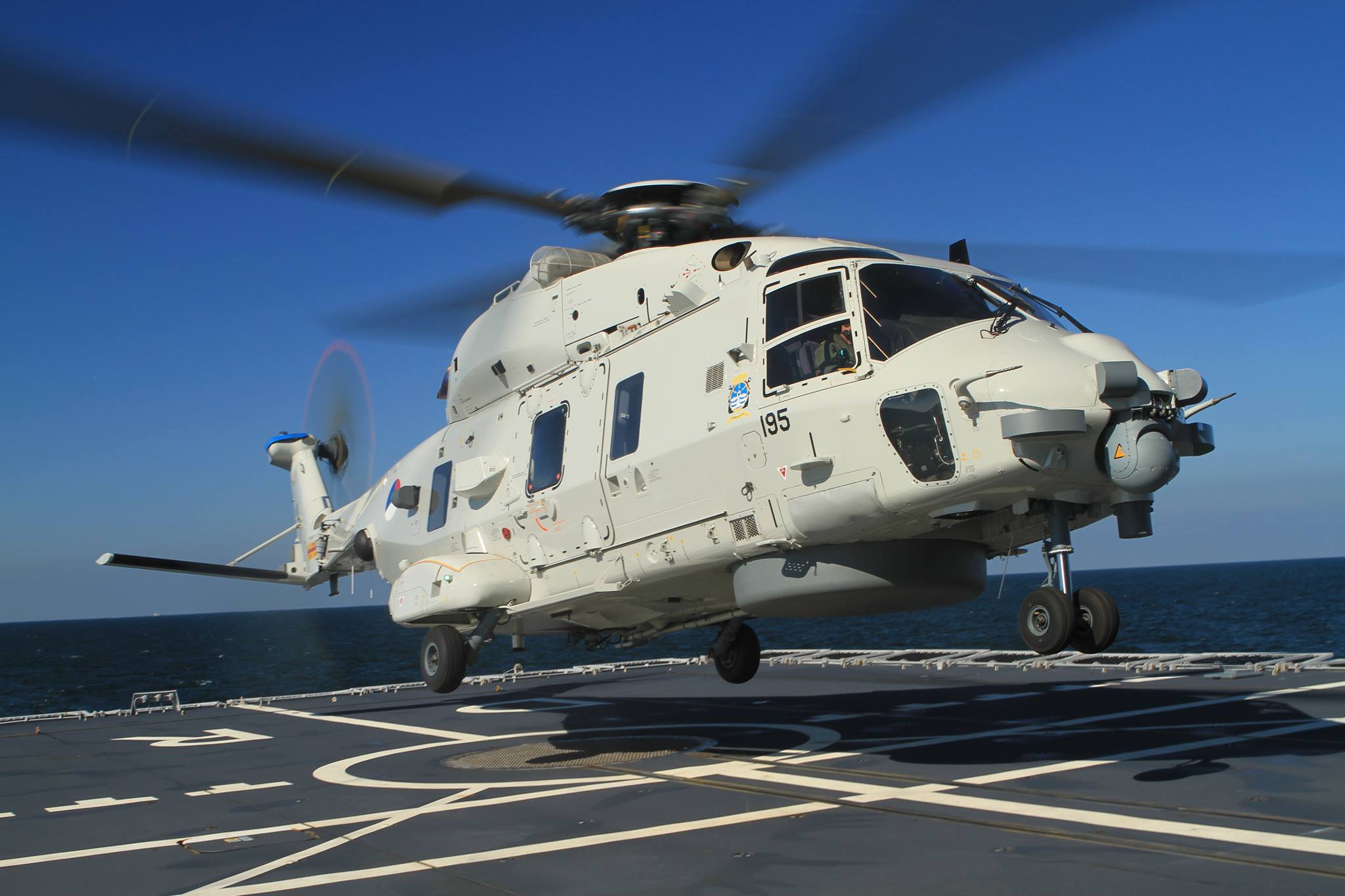 Nh90 195 Landing On Hnlms De Ruyter